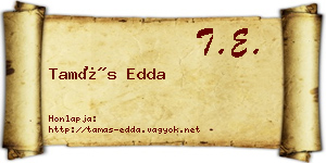 Tamás Edda névjegykártya